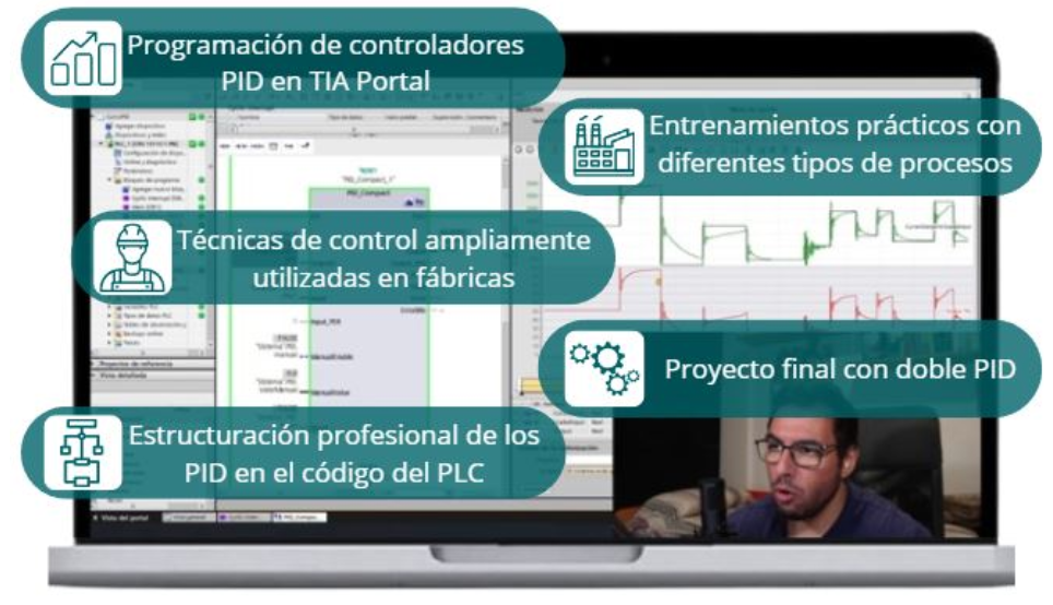 Beneficios curso PID en TIA Portal con PLC Siemens de Abel Dom&iacute;nguez